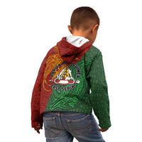 Papua New Guinea East Sepik Province Kid Hoodie Tribal Crocodile Birds of Paradise Melanesian Tattoo LT03 - Polynesian Pride