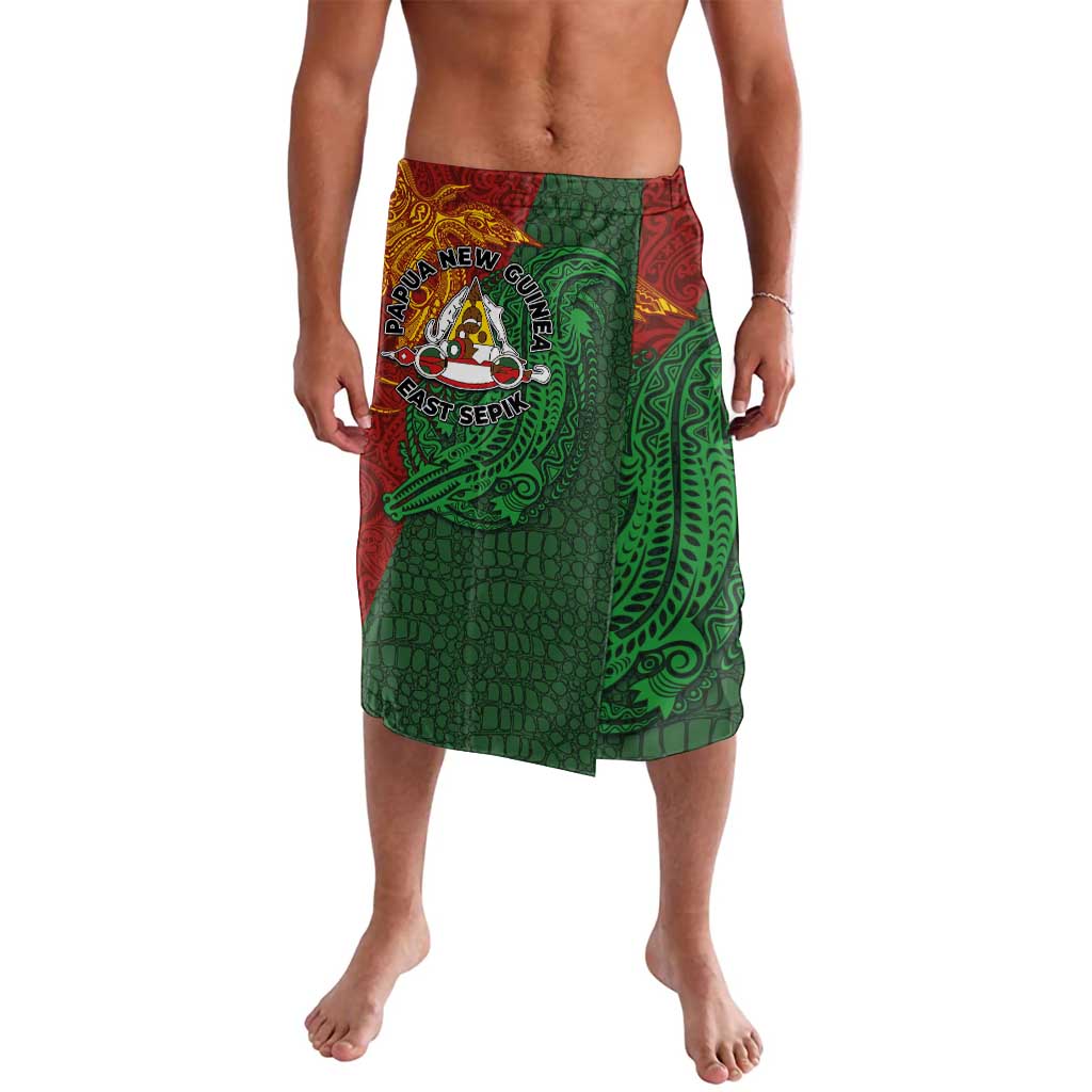 Papua New Guinea East Sepik Province Lavalava Tribal Crocodile Birds of Paradise Melanesian Tattoo LT03 Green - Polynesian Pride