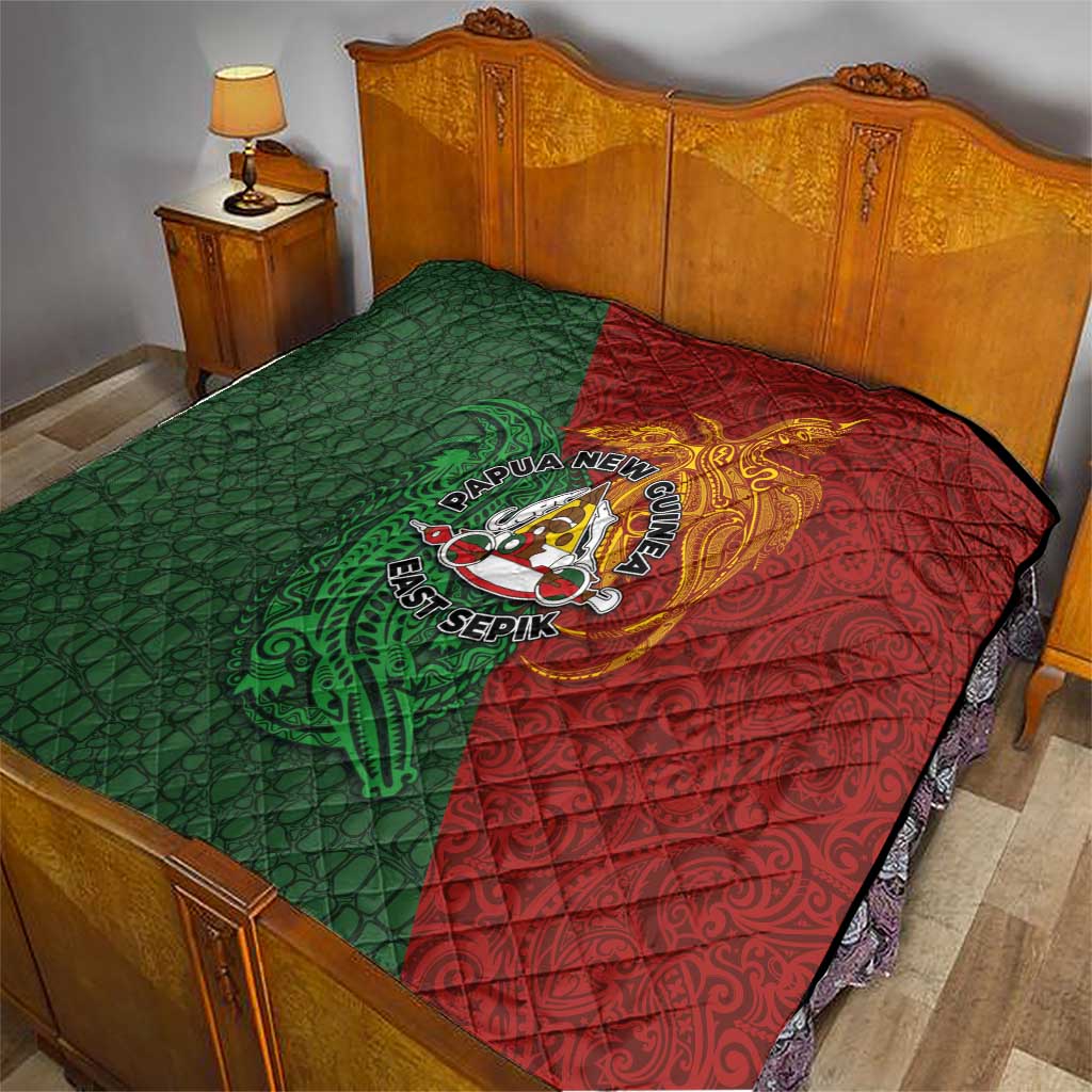 Papua New Guinea East Sepik Province Quilt Tribal Crocodile Birds of Paradise Melanesian Tattoo LT03 - Polynesian Pride