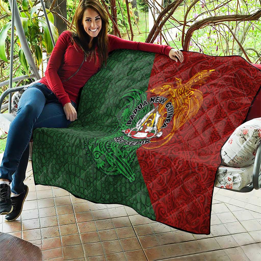Papua New Guinea East Sepik Province Quilt Tribal Crocodile Birds of Paradise Melanesian Tattoo LT03 - Polynesian Pride