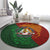 Papua New Guinea East Sepik Province Round Carpet Tribal Crocodile Birds of Paradise Melanesian Tattoo