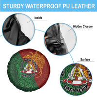Papua New Guinea East Sepik Province Spare Tire Cover Tribal Crocodile Birds of Paradise Melanesian Tattoo LT03 - Polynesian Pride