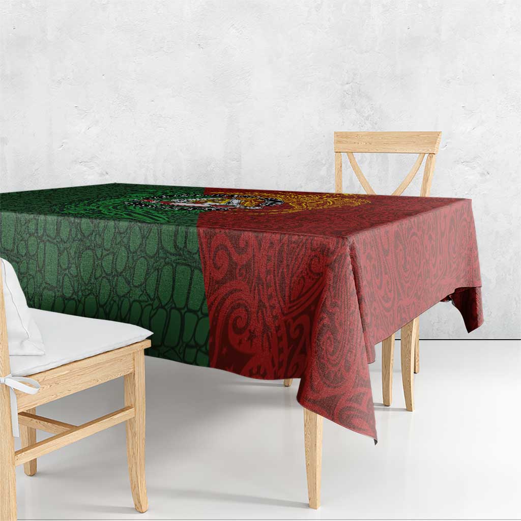 Papua New Guinea East Sepik Province Tablecloth Tribal Crocodile Birds of Paradise Melanesian Tattoo LT03 - Polynesian Pride