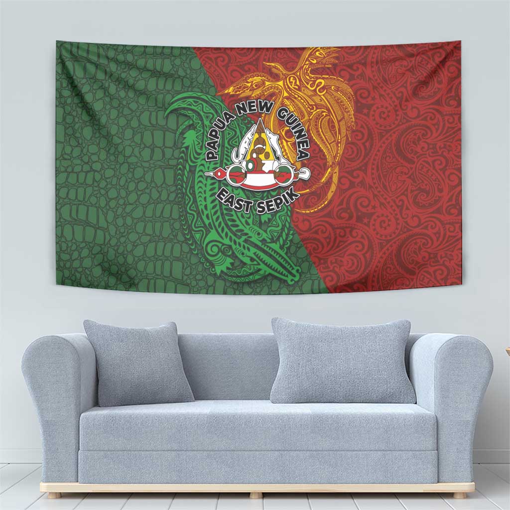 Papua New Guinea East Sepik Province Tapestry Tribal Crocodile Birds of Paradise Melanesian Tattoo LT03 - Polynesian Pride