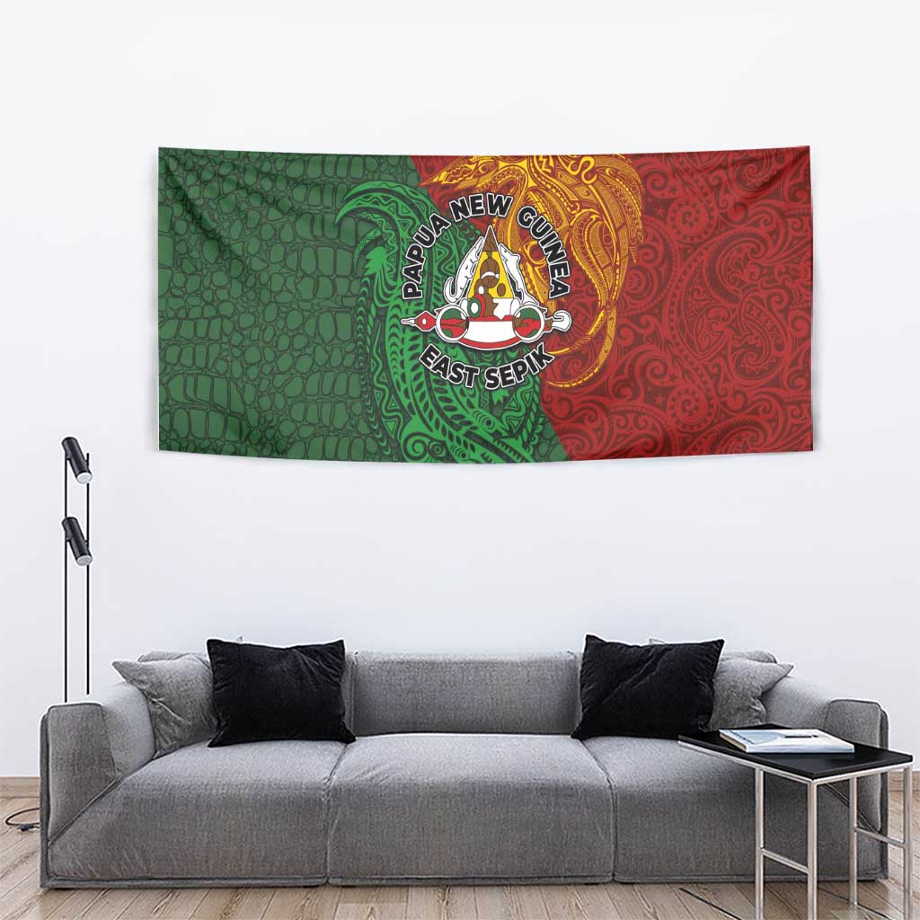 Papua New Guinea East Sepik Province Tapestry Tribal Crocodile Birds of Paradise Melanesian Tattoo LT03 - Polynesian Pride