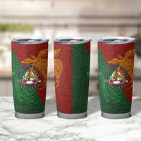Papua New Guinea East Sepik Province Tumbler Cup Tribal Crocodile Birds of Paradise Melanesian Tattoo LT03 - Polynesian Pride