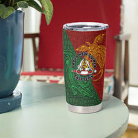 Papua New Guinea East Sepik Province Tumbler Cup Tribal Crocodile Birds of Paradise Melanesian Tattoo LT03 - Polynesian Pride