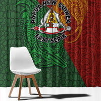 Papua New Guinea East Sepik Province Window Curtain Tribal Crocodile Birds of Paradise Melanesian Tattoo LT03 - Polynesian Pride