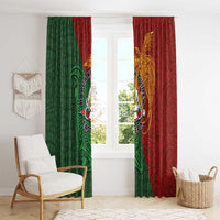 Papua New Guinea East Sepik Province Window Curtain Tribal Crocodile Birds of Paradise Melanesian Tattoo LT03 - Polynesian Pride