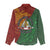 Papua New Guinea East Sepik Province Women Casual Shirt Tribal Crocodile Birds of Paradise Melanesian Tattoo