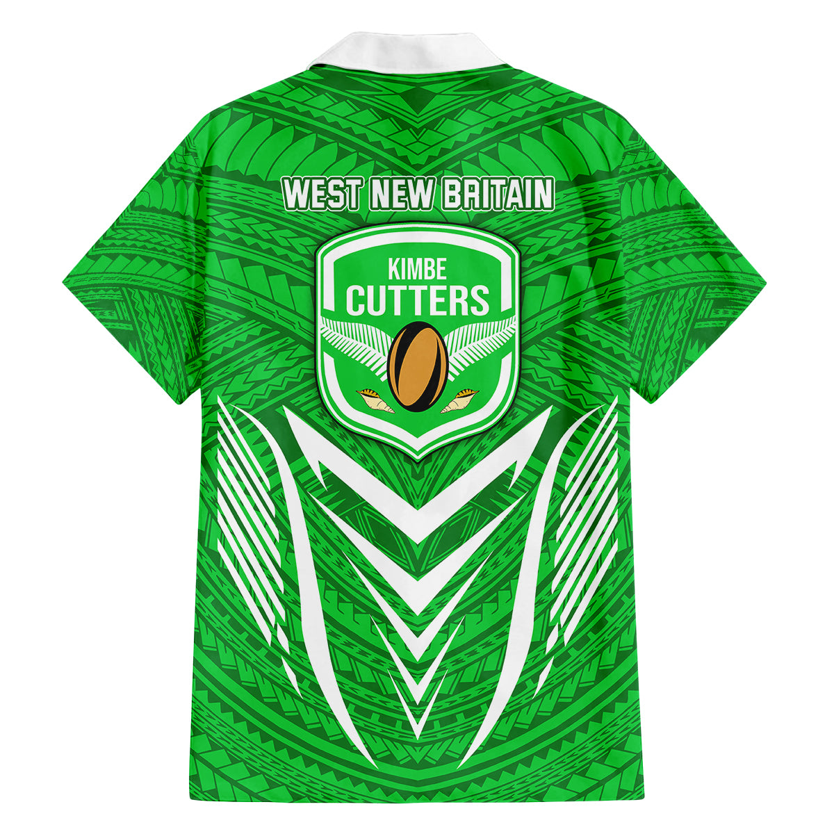 Kimbe Cutters Rugby Family Matching Off Shoulder Long Sleeve Dress and Hawaiian Shirt Papua New Guinea Polynesian Tattoo Green Version LT03 - Polynesian Pride