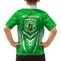 Kimbe Cutters Rugby Kid Hawaiian Shirt Papua New Guinea Polynesian Tattoo Green Version LT03 - Polynesian Pride