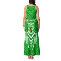 Kimbe Cutters Rugby Tank Maxi Dress Papua New Guinea Polynesian Tattoo Green Version LT03 - Polynesian Pride