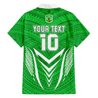 Custom Kimbe Cutters Rugby Kid Hawaiian Shirt Papua New Guinea Polynesian Tattoo Green Version LT03 - Polynesian Pride