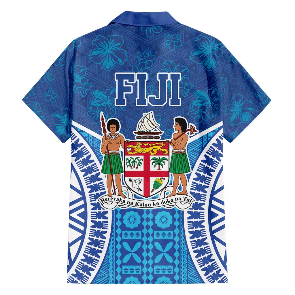 Fiji Day Family Matching Off Shoulder Maxi Dress and Hawaiian Shirt Fijian Masi Tribal Hibiscus Tattoo and Tapa Pattern LT03 - Polynesian Pride