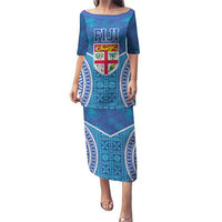 Fiji Day Puletasi Fijian Masi Tribal Hibiscus Tattoo and Tapa Pattern