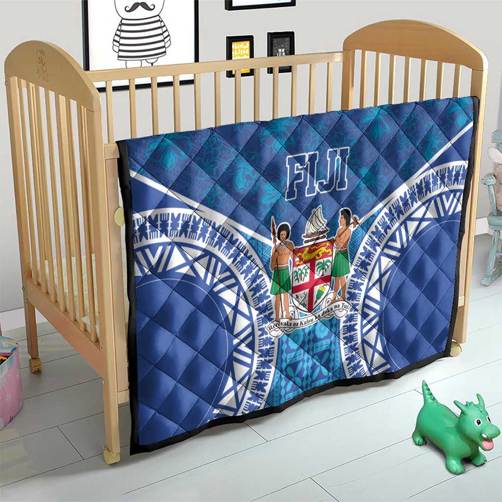 Fiji Day Quilt Fijian Masi Tribal Hibiscus Tattoo and Tapa Pattern