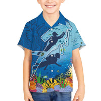 Polynesian Scuba Diving Hawaiian Shirt Beauty Corals with Underwater and Polynesian Pattern