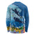 Polynesian Scuba Diving Long Sleeve Shirt Beauty Corals with Underwater and Polynesian Pattern
