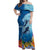 Polynesian Scuba Diving Off Shoulder Maxi Dress Beauty Corals with Underwater and Polynesian Pattern