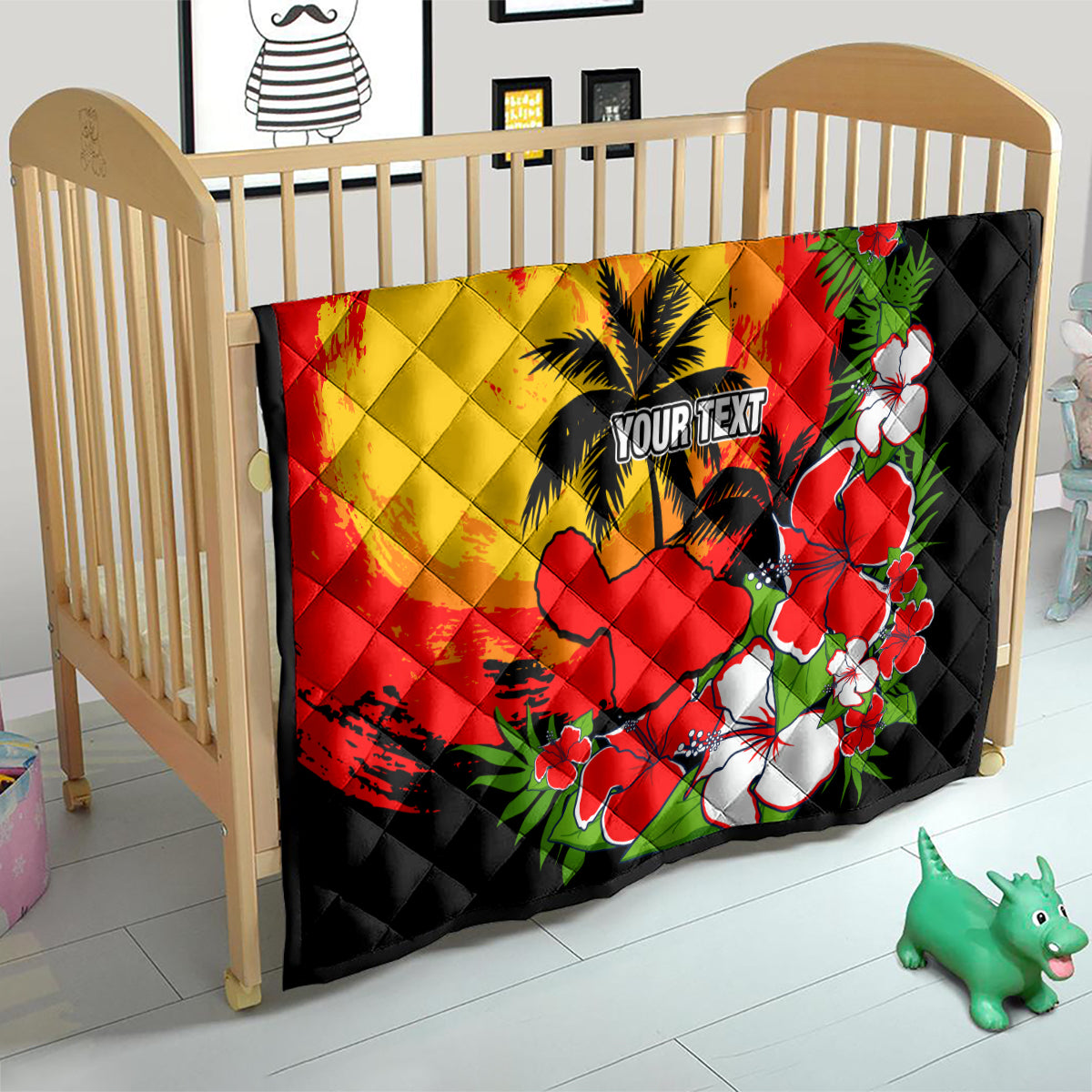 Custom Hawaii Maui Island Quilt Maui Map With Tropical Forest Sunset Vibe LT03 - Polynesian Pride