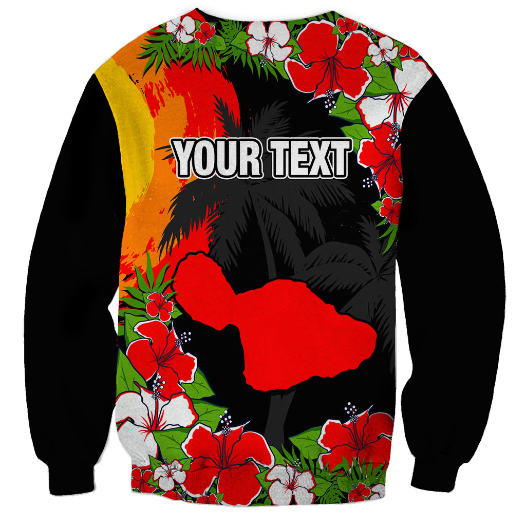 Custom Hawaii Maui Island Sweatshirt Maui Map With Tropical Forest Sunset Vibe LT03 - Polynesian Pride