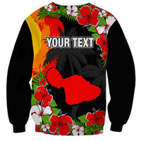 Custom Hawaii Maui Island Sweatshirt Maui Map With Tropical Forest Sunset Vibe LT03 - Polynesian Pride
