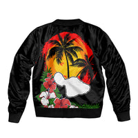 Hawaii Maui Island Bomber Jacket Maui Map With Tropical Forest Vintage Style LT03 - Polynesian Pride