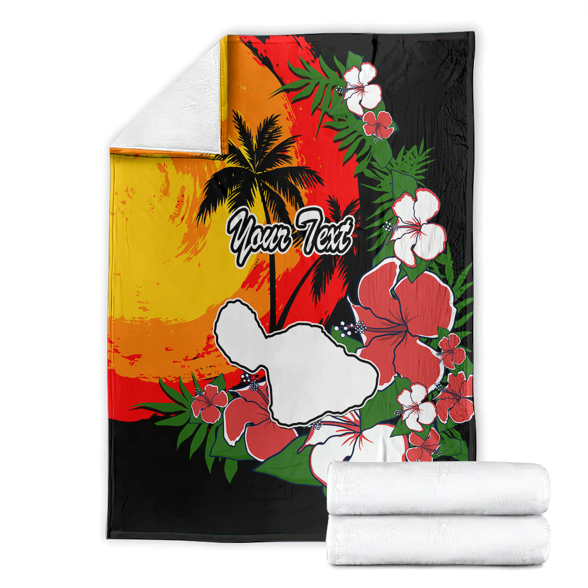 Custom Hawaii Maui Island Blanket Maui Map With Tropical Forest Vintage Style LT03 - Polynesian Pride