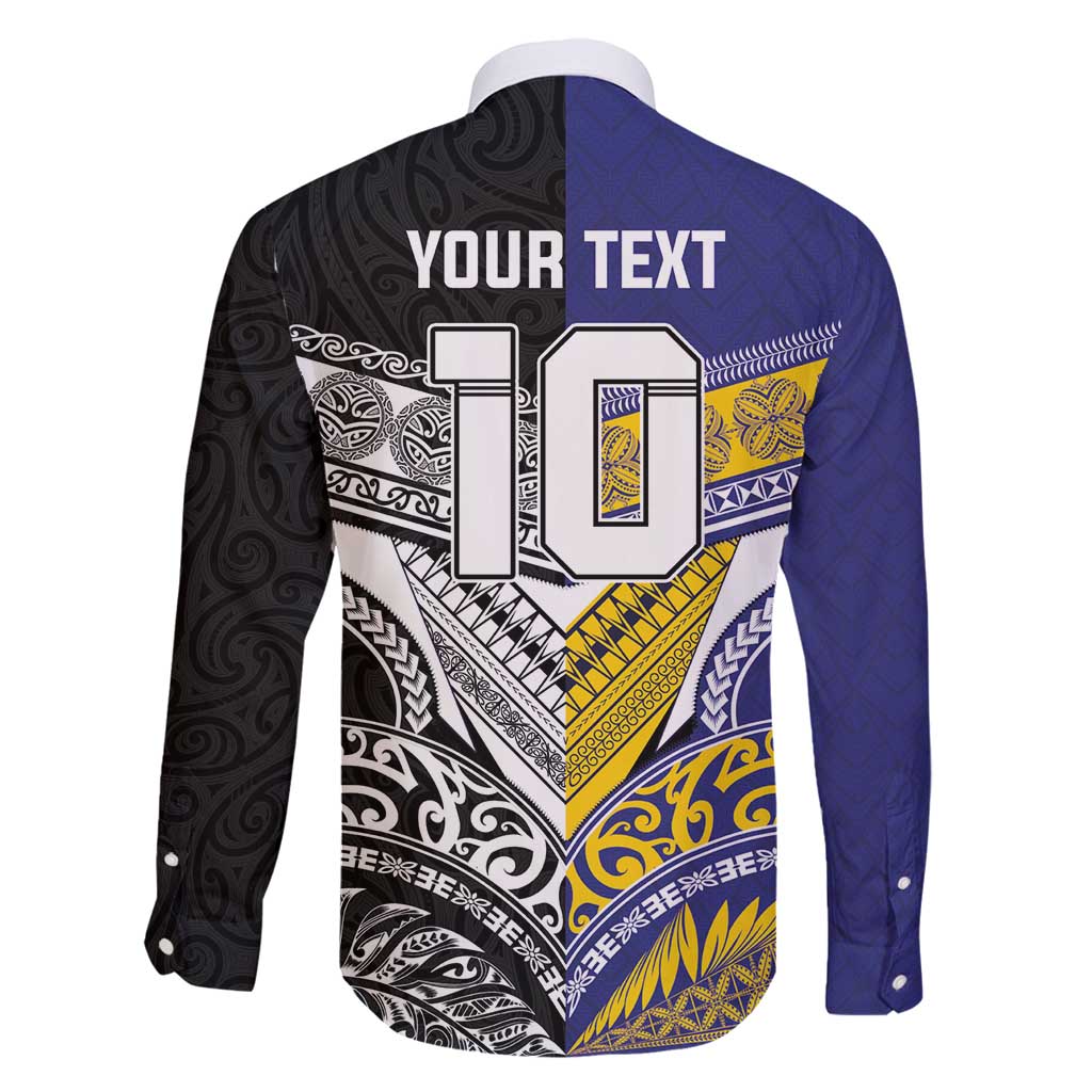 Custom Rugby Niue and Aotearoa Family Matching Puletasi and Hawaiian Shirt Hiapo with Maori Moko Tribal Heritage Tattoos LT03 - Polynesian Pride