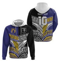 Custom Rugby Niue and Aotearoa Zip Hoodie Hiapo with Maori Moko Tribal Heritage Tattoos LT03 - Polynesian Pride