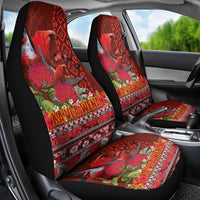 Hawaii KaUla Wena Iiwi Car Seat Cover With Tropical Plants and 'Ohi'a lehua Kakau Art Tattoo LT03 - Polynesian Pride