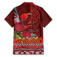 Hawaii KaUla Wena Iiwi Family Matching Puletasi and Hawaiian Shirt With Tropical Plants and 'Ohi'a lehua Kakau Art Tattoo LT03 - Polynesian Pride