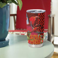 Hawaii KaUla Wena Iiwi Tumbler Cup With Tropical Plants and 'Ohi'a lehua Kakau Art Tattoo LT03 - Polynesian Pride