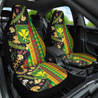 Hawaiian Tropical Plants Lei Car Seat Cover Kanaka Maoli Tribal with Palaka Motifs LT03 One Size Multicolor - Polynesian Pride