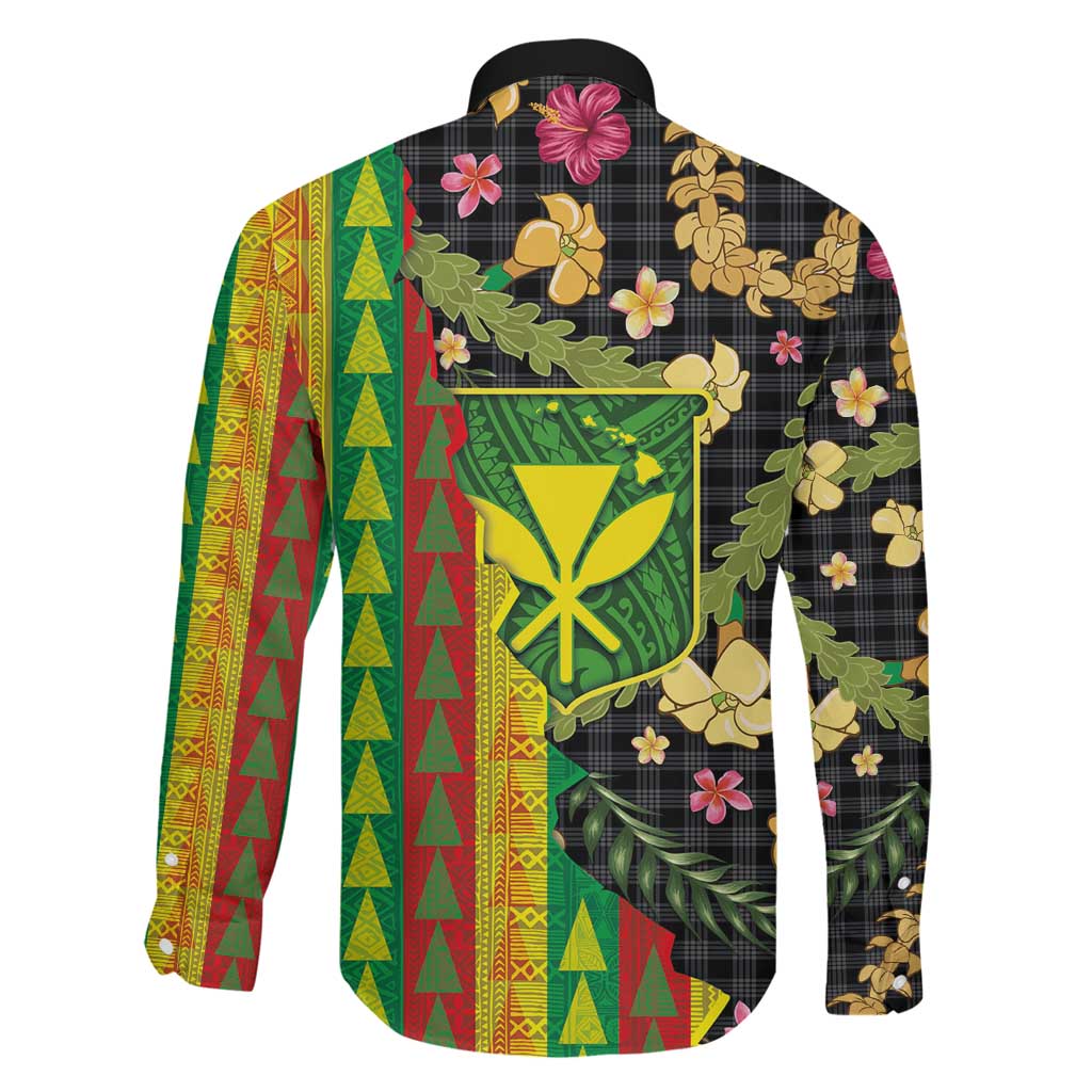 Hawaiian Tropical Plants Lei Family Matching Mermaid Dress and Hawaiian Shirt Kanaka Maoli Tribal with Palaka Motifs LT03 - Polynesian Pride