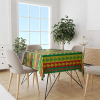 Hawaiian Tropical Plants Lei Tablecloth Kanaka Maoli Tribal with Palaka Motifs - Polynesian Pride
