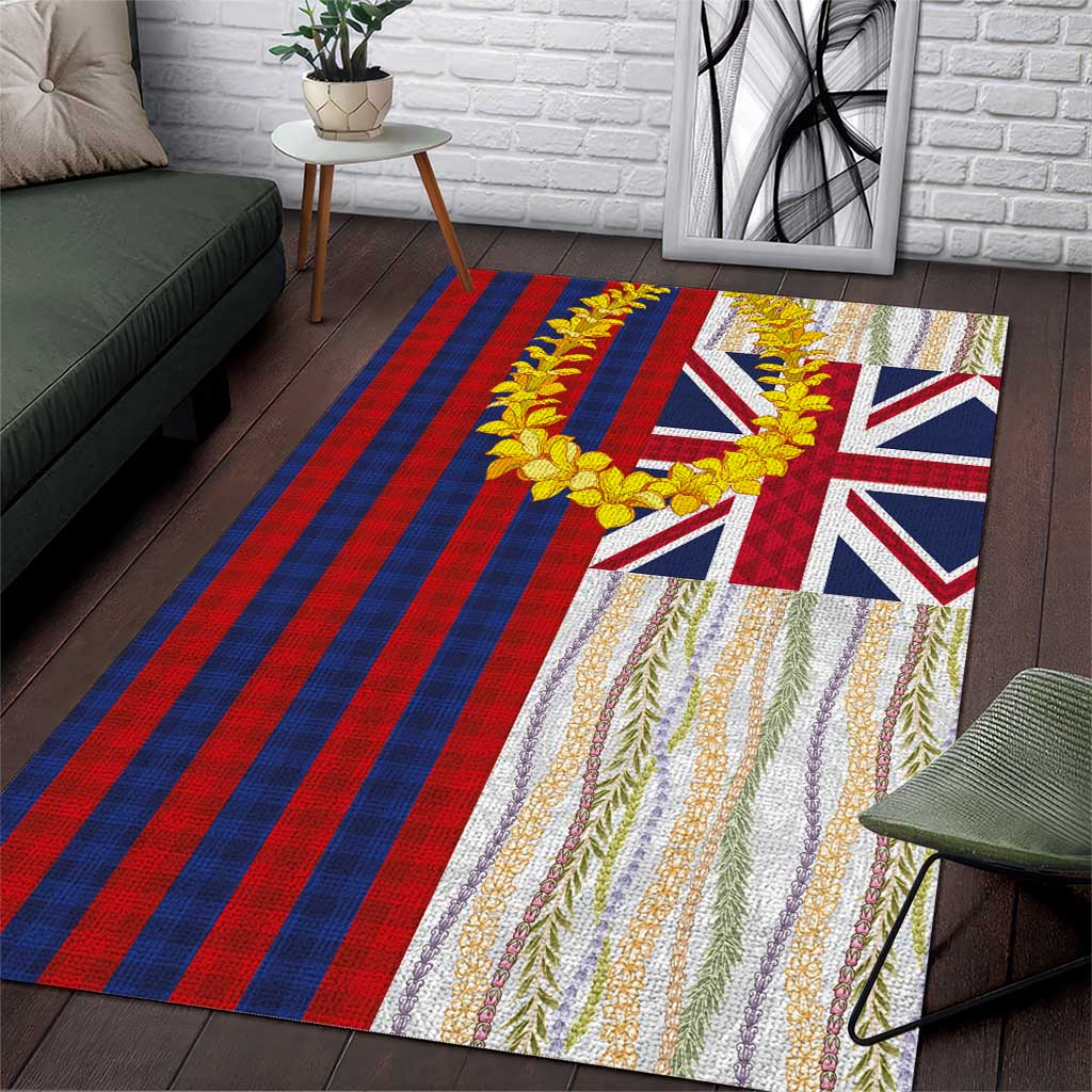 Hawaiian Tropical Plants Lei Area Rug National Flag Style - Polynesian Pride