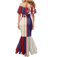 Hawaiian Tropical Plants Lei Family Matching Mermaid Dress and Hawaiian Shirt National Flag Style LT03 - Polynesian Pride
