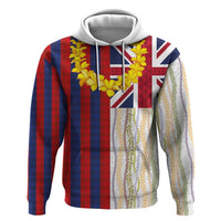 Hawaiian Tropical Plants Lei Hoodie National Flag Style - Polynesian Pride