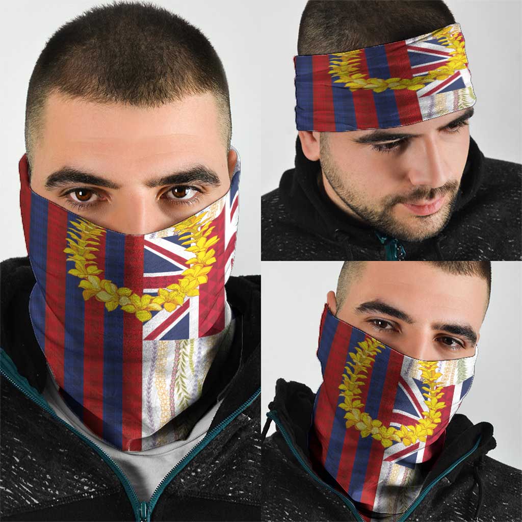 Hawaiian Tropical Plants Lei Neck Gaiter National Flag Style - Polynesian Pride