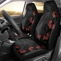 Hawaiian Kakau Art Car Seat Cover Taro Leaves with Ohia Lehua and Pakala Pattern LT03 - Polynesian Pride