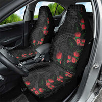 Hawaiian Kakau Art Car Seat Cover Taro Leaves with Ohia Lehua and Pakala Pattern LT03 - Polynesian Pride