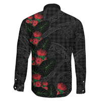 Hawaiian Kakau Art Family Matching Summer Maxi Dress and Hawaiian Shirt Taro Leaves with Ohia Lehua and Pakala Pattern LT03 - Polynesian Pride