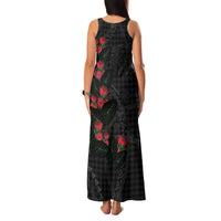 Hawaiian Kakau Art Family Matching Tank Maxi Dress and Hawaiian Shirt Taro Leaves with Ohia Lehua and Pakala Pattern LT03 - Polynesian Pride