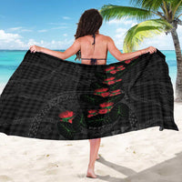 Hawaiian Kakau Art Sarong Taro Leaves with Ohia Lehua and Pakala Pattern LT03 - Polynesian Pride