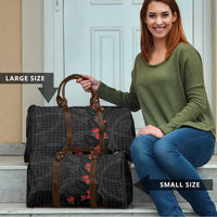 Hawaiian Kakau Art Travel Bag Taro Leaves with Ohia Lehua and Pakala Pattern - Polynesian Pride