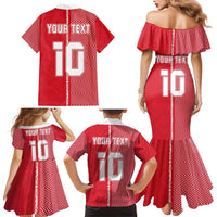 Custom Tahiti Football-Iron Warriors Family Matching Mermaid Dress and Hawaiian Shirt LT03 - Polynesian Pride