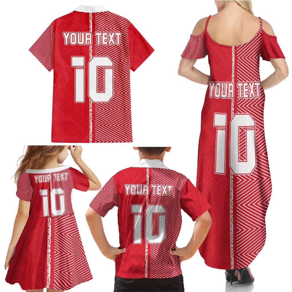 Custom Tahiti Football-Iron Warriors Family Matching Summer Maxi Dress and Hawaiian Shirt LT03 - Polynesian Pride