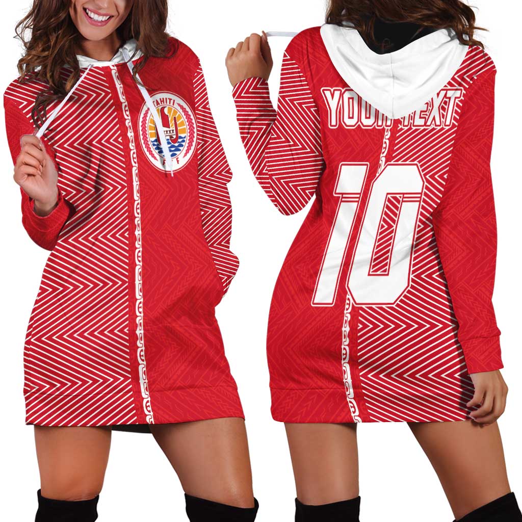 Custom Tahiti Football-Iron Warriors Hoodie Dress LT03 - Polynesian Pride